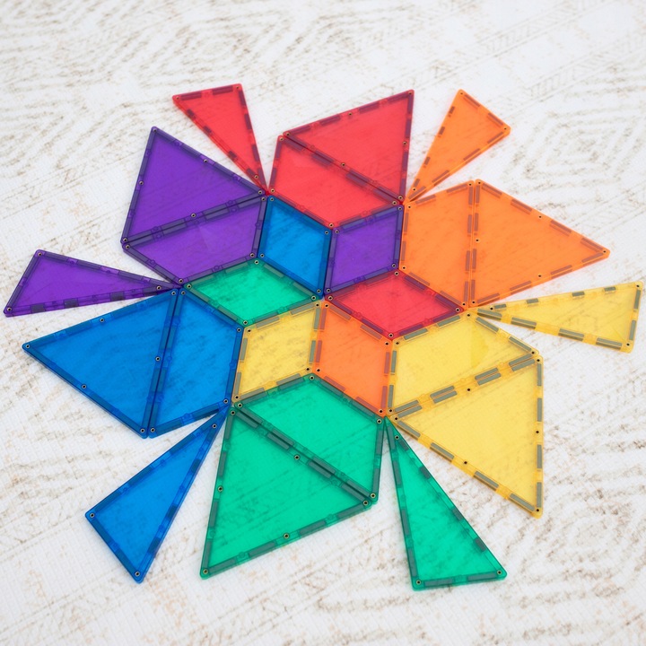 klocki magnetyczne Rainbow Shape Expansion Pack 36 el. Connetix kształty