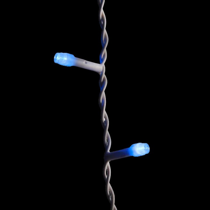 SOPLE 500 LED KURTYNA LAMPKI ZEWNĘTRZNE NIEBIESKIE + FLASH ZIMNY BIAŁY 15M