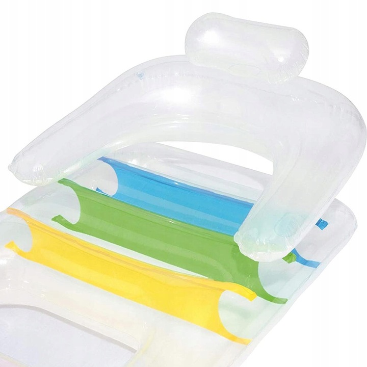 BESTWAY MATERAC LEŻAK DMUCHANY FOTEL Z OPARCIEM NA PLAŻĘ BASEN DO PŁYWANIA