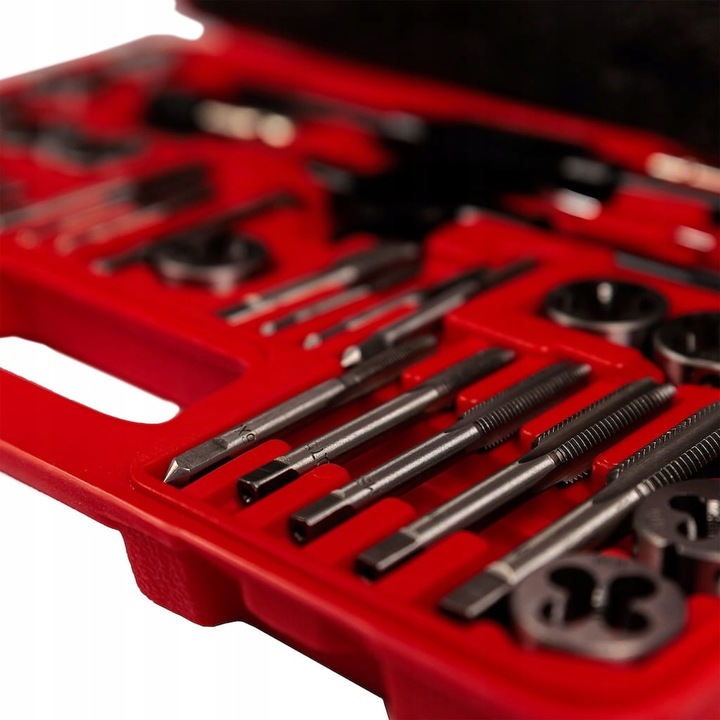 ZESTAW GWINTOWNIKÓW I NARZYNEK 40 EL. SOLIDNE WYKONANIE