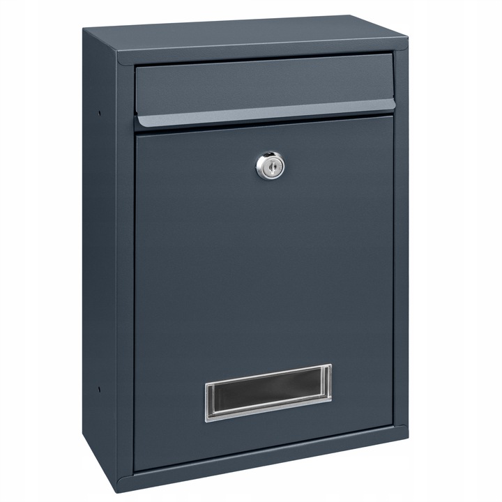 SKRZYNKA POCZTOWA NA LISTY POCZTĘ GAZETY ULOTKI WIZJER KOMPAKTOWA ANTRACYT