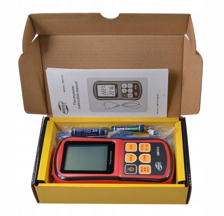 CYFROWY TERMOMETR 2x TERMOPARA TYPU K -50 do 1372