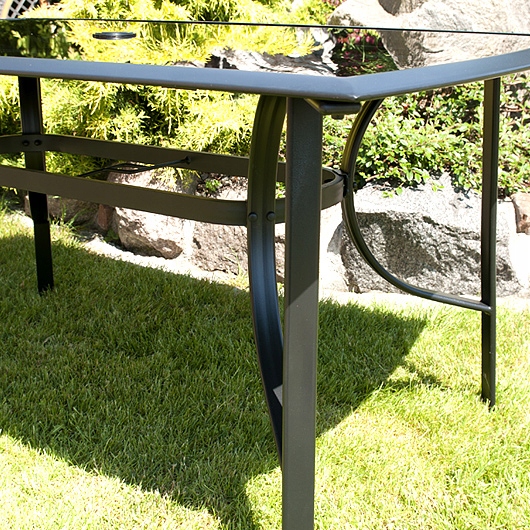 STÓŁ meble ogrodowe DUŻY 150x90 VERONA -CZARNY