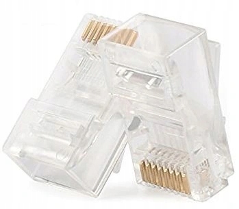 Zaciskarka Wtyków Skrętki Kabli RJ45 + Złącza 25x Wtyk RJ-45 do Zaciskania