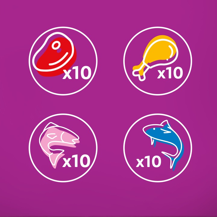 WHISKAS mokra karma dla kota mix smaków w galaretce saszetki 40x85 g