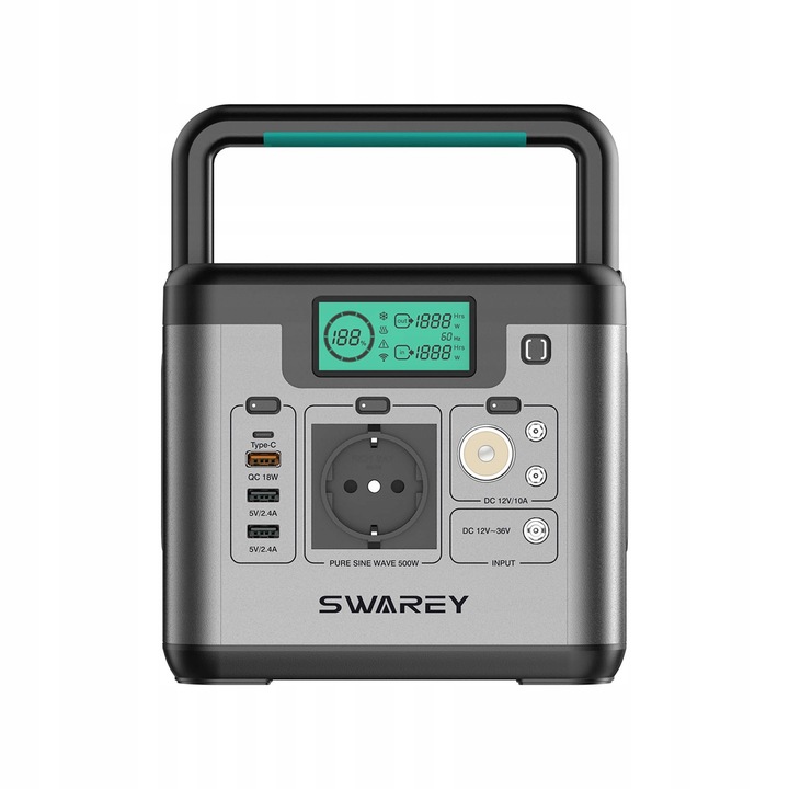 POWER BANK GENERATOR SOLARNY SWAREY 518Wh type C PD 65W+100W SOLAR
