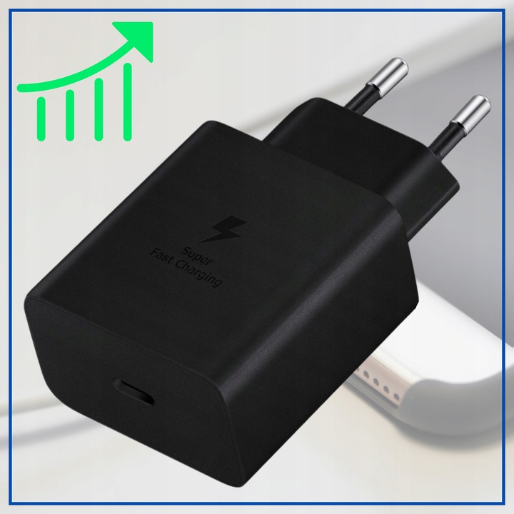 SZYBKA ŁADOWARKA SIECIOWA TELEFONU MOCNA 45W + KABEL USB-C 1M