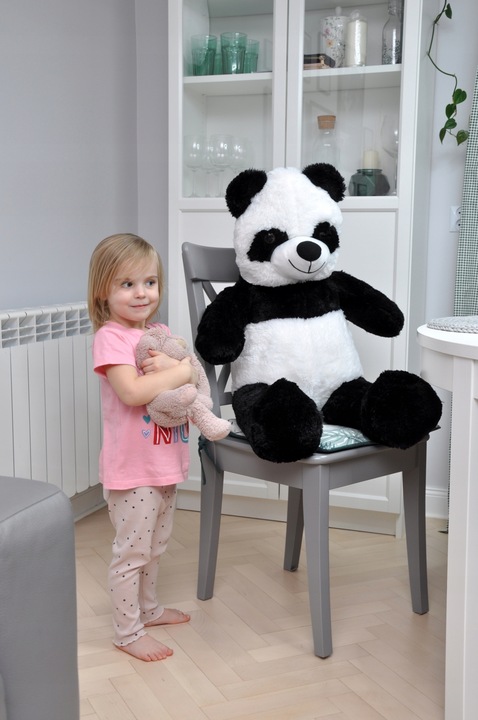 MIŚ PLUSZOWY PANDA 110 cm MASKOTKA PLUSZAK PRZYTULANKA PREZENT DLA DZIECI