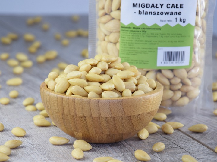 MIGDAŁY BLANSZOWANE 1kg Naturalne - MIGOgroup
