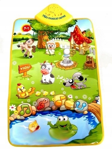 MATA MUZYCZNA INTERAKTYWNA EDUKACYJNA WESOŁA FARMA ODGŁOSY ZWIERZĄT GRA