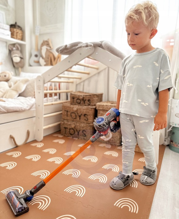 DUŻY INTERAKTYWNY ODKURZACZ PIONOWY DLA DZIECI FUNKCJA SSANIA DŹWIĘK 3W1