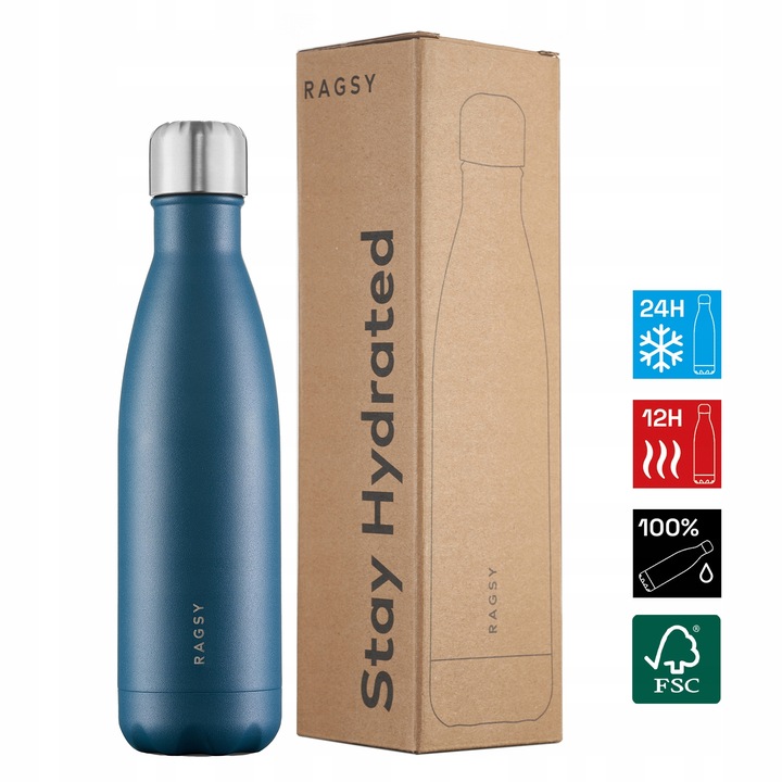 Butelka Termiczna Original 500 ml BPA FREE 12/24H - Petrouleum Green