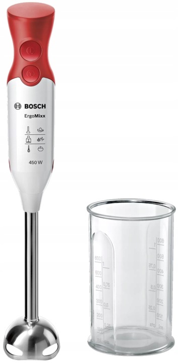 Blender ręczny Bosch MSM64110 450W Pojemnik Tryb Turbo Nóż QuattroBlade