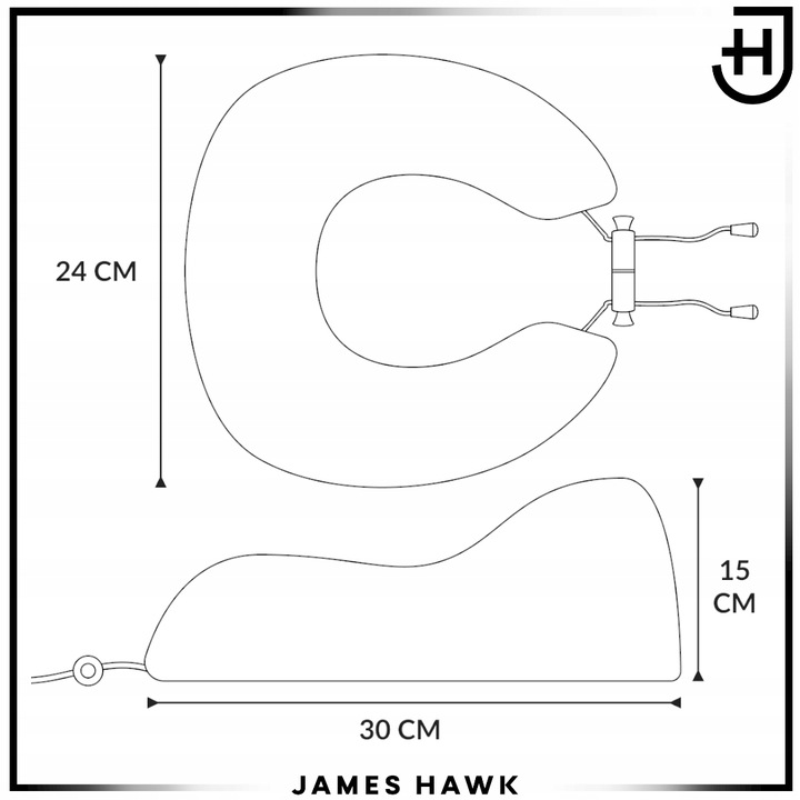 Poduszka podróżna Turystyczna Do samolotu Rogal na szyję z pianką memory 3D