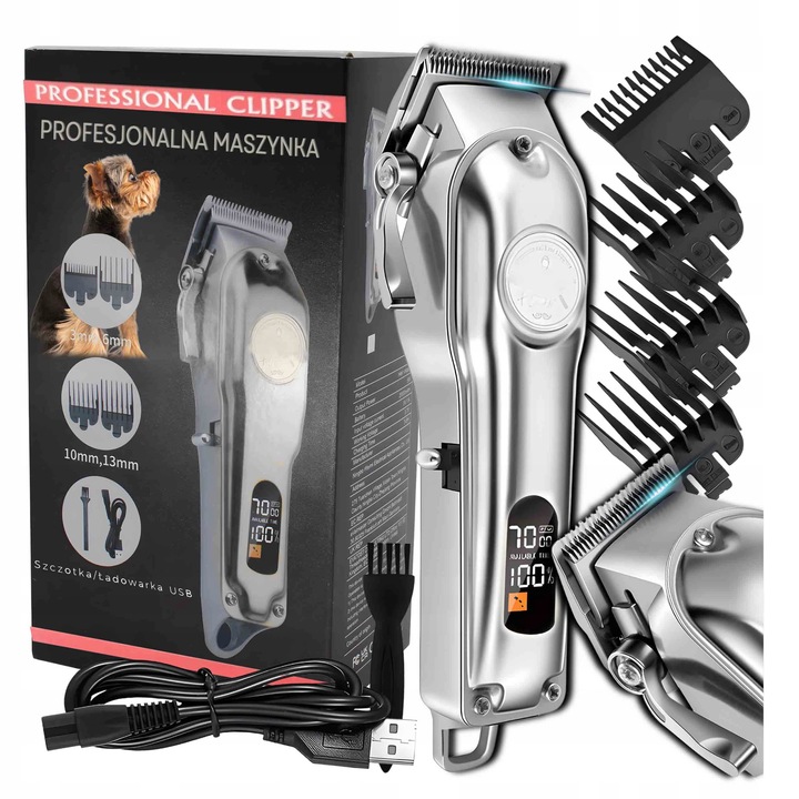 MASZYNKA DO STRZYŻENIA PSÓW PSA CICHA PROFESJONALNA BEZPRZEWODOWA MOCNA