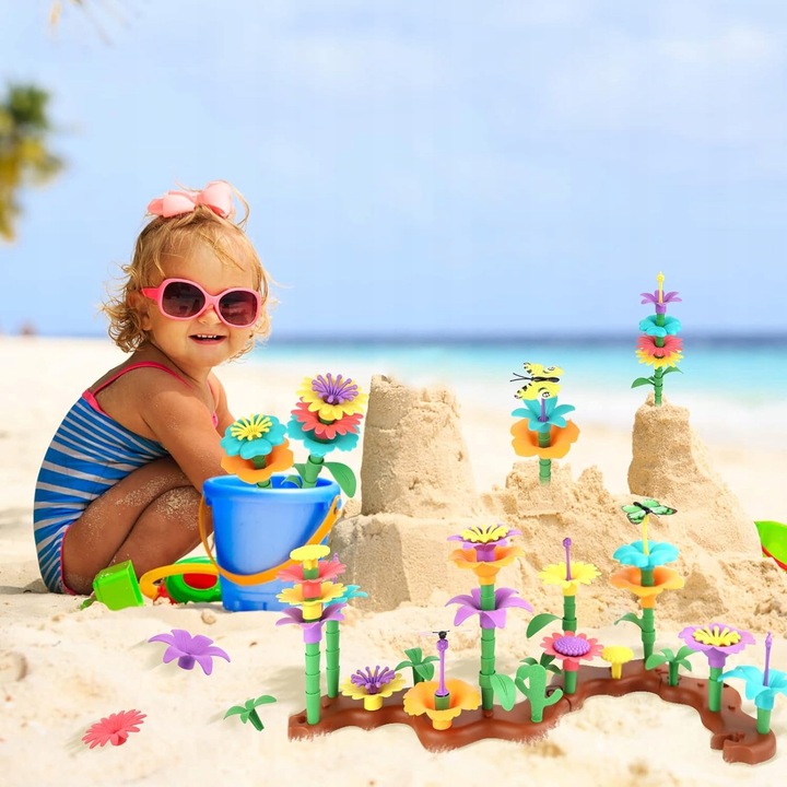 KLOCKI KONSTRUKCYJNE KWIATY 272 ELEMENTY KREATYWNY ZESTAW W PUDEŁKU PREZENT