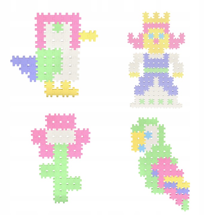 KLOCKI KONSTRUKCYJNE MINI WAFLE Meli Minis Pastel 1200 El PUZZLE MOZAIKA