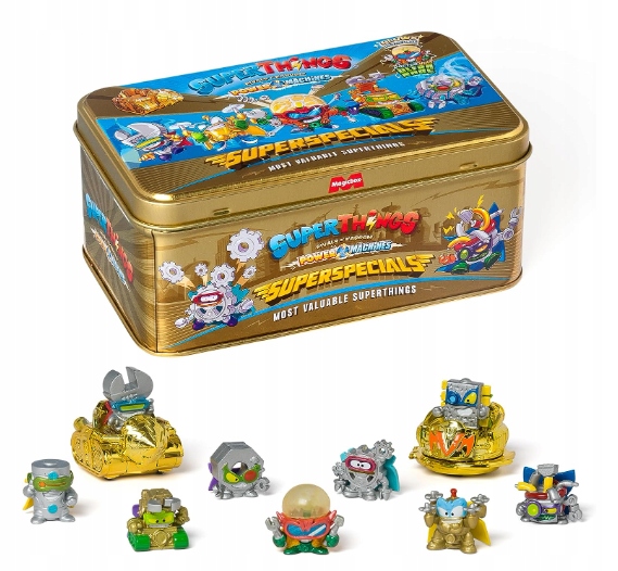 SUPER THINGS Zings POWER MACHINES SERIA 7 ZŁOTA PUSZKA Figurka Doktor Volt