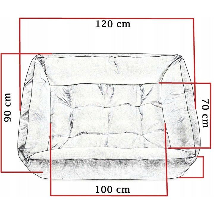 Legowisko dla psa łóżko 120x90 posłanie kojec kanapa solidne wodoodporne