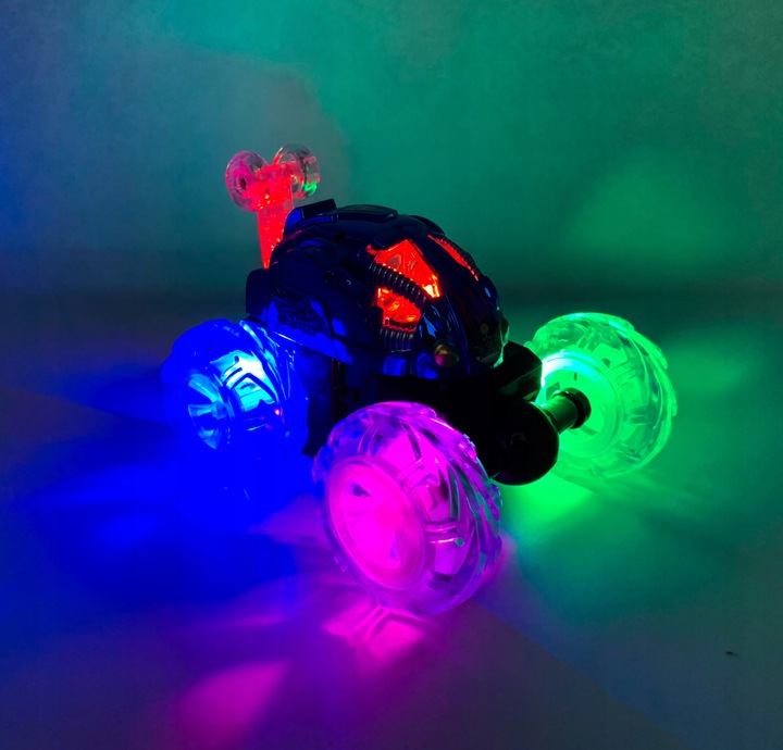 Auto zdalnie sterowane przewrotka z pilotem stunt świecące