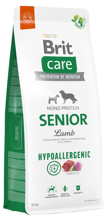 BRIT CARE Hypoallergenic Senior Lamb 12kg