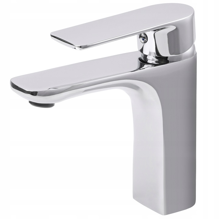 Bateria umywalkowa stojąca srebrna kran łazienkowy chrom YOKA HOME