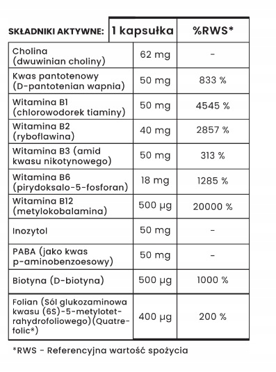 UP B COMPLEX+ Kompleks aktywnych witamin z grupy B
