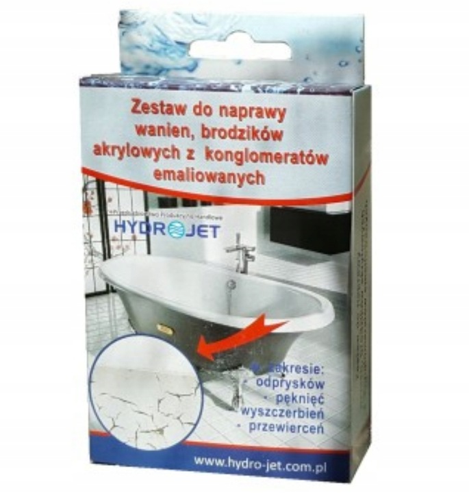 Zestaw do naprawy wanien i brodzików - Hydrojet - akryl konglomeratu