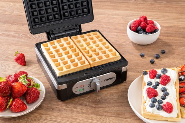 MOCNA Gofrownica RAVEN EG004BX 2 chrupiące gofry