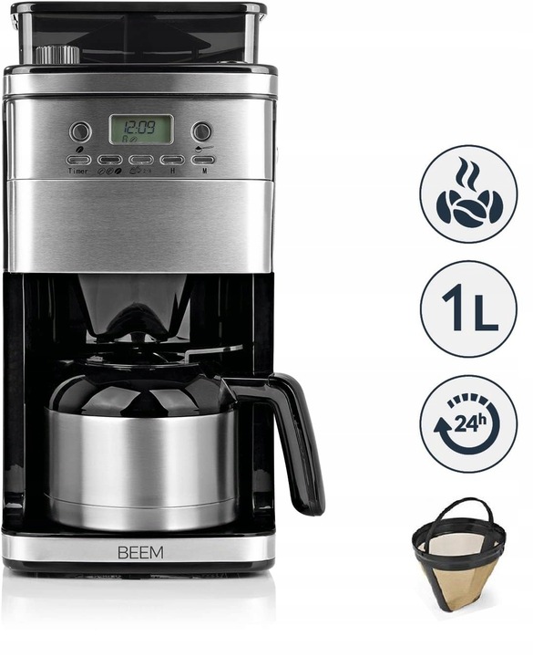 EKSPRES PRZELEWOWY Z MŁYNKIEM ŻARNOWYM I TERMOSEM - TIMER 24H