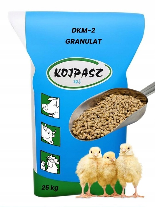PASZA DLA KURCZĄT DKM-2 OD 8 TYGODNIA ŻYCIA 25KG KOJPASZ KARMA DLA KUR GMP+
