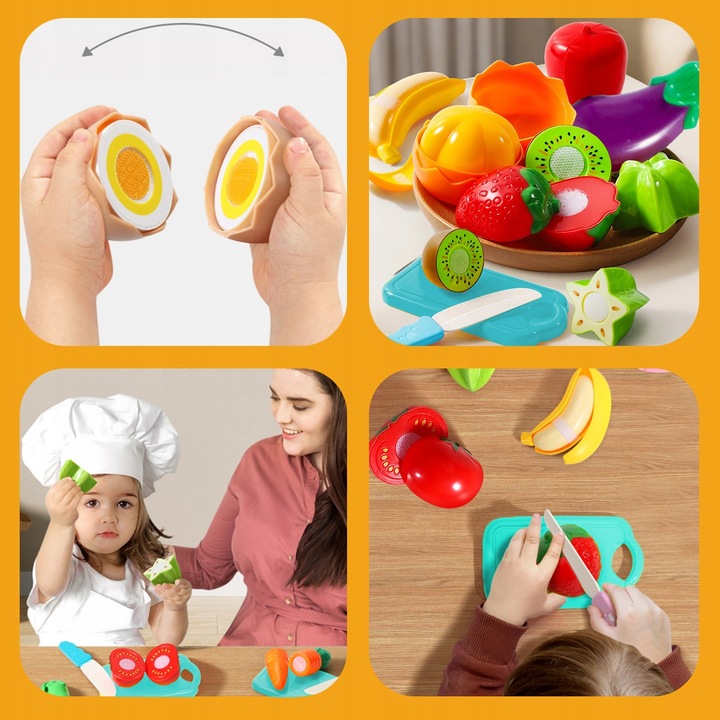 WARZYWA OWOCE DO KROJENIA DLA DZIECI NA RZEPY KUCHNIA KOSZYK NA ZAKUPY