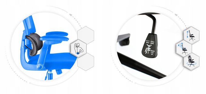 FOTEL biurowy ERGONOMICZNY obrotowy nowoczesny