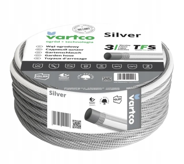 WĄŻ OGRODOWY 3-WARSTWOWY 25BAR 1/2'' 30M POLSKI Wysokiej Jakości