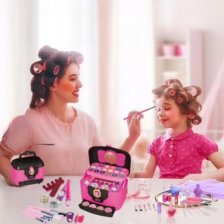 ZESTAW KUFEREK KOSMETYKÓW DO MAKIJAŻU I PAZNOKCI DLA DZIECI PREZENT