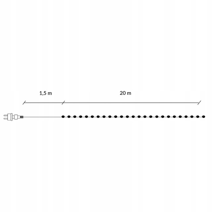 LAMPKI CHOINKOWE WĄŻ 480LED 21,5m MULTI ZEWNĘTRZNY PROGRAMATOR NIEBIESKIE