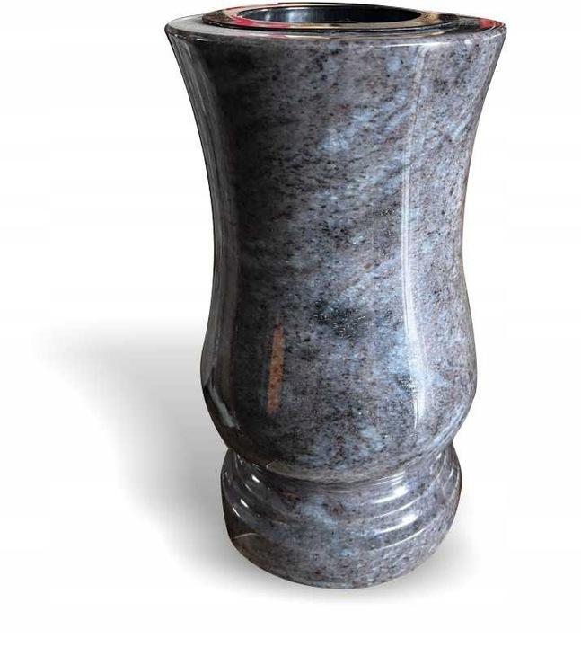 Elegancki Fioletowy Wazon Na Pomnik Granitowy Tulipan Okrągły (Orion) 28cm