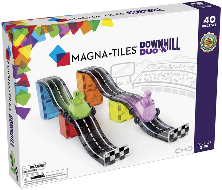 MAGNA-TILES KLOCKI MAGNETYCZNE DOWNHILL DUO TOR WYŚCIGOWY 40 EL.