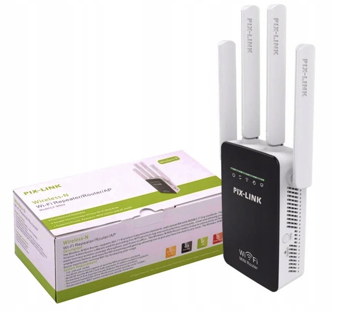 Wzmacniacz sygnału WiFi do domu biura Wi-Fi PIXLINK WR09 repeater router