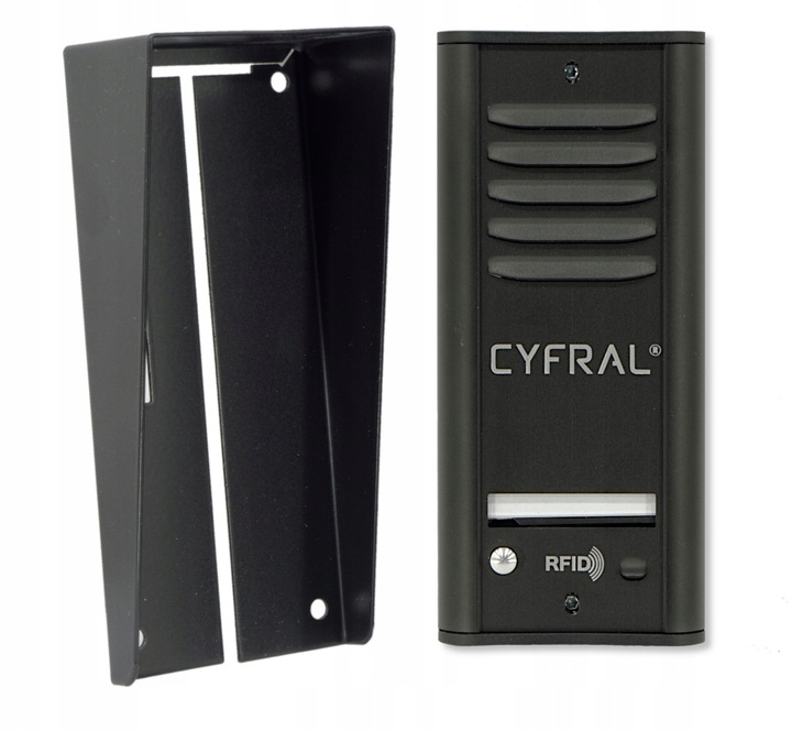 Domofon 1-rodzinny Cyfral Cosmo R1 czarny breloki ( biały unifon )