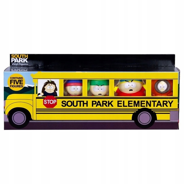 FIGURKI SOUTH PARK WINYLOWE 5PAK SCHOOL BUS CARTMAN STAN KENNY KYLE BUTTERS