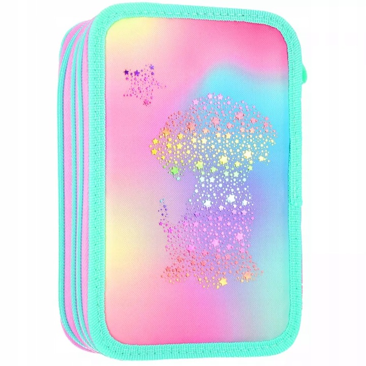 PIÓRNIK TRZYKOMOROWY Z WYPOSAŻENIEM DLA DZIEWCZYNKI OMBRE KOT PIES KOTKIEM