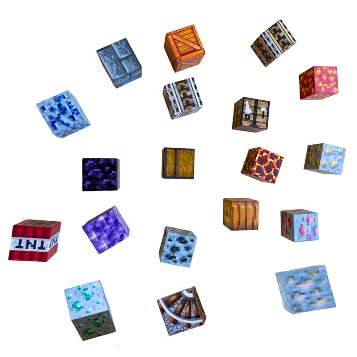 KLOCKI MAGNETYCZNE SZEŚCIANY ZESTAW 100 KLOCKÓW + 1 LUDZIK BLOKI PIKSELE