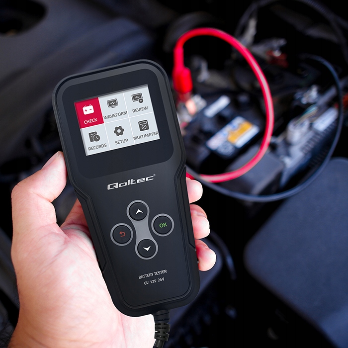 Cyfrowy miernik tester do baterii 3w1 z LCD 6V 12V 24V 30Ah-200Ah j.Polski