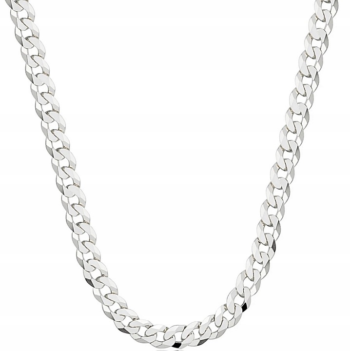 Łańcuszek Srebrny Męski Diamentowany Pancerka 3,80 mm pr 925 Grawer Gratis