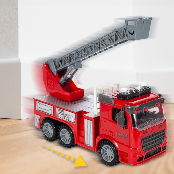 STRAŻ POŻARNA WÓZ STRAŻACKI Z DRABINĄ AUTO SAMOCHÓD INTERAKTYWNY DŹWIĘK