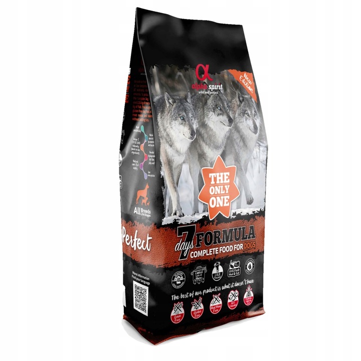 Alpha Spirit 7 DAYS FORMULA pełnoporcjowa SUCHA karma dla psa 12kg