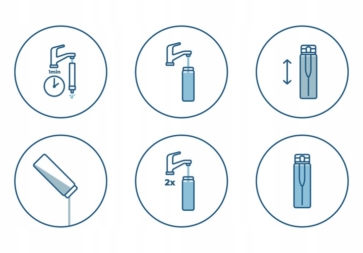 Bidon butelka filtrująca wodę Wessper ActiveMax Clarti 0,68l + 3x Filtr