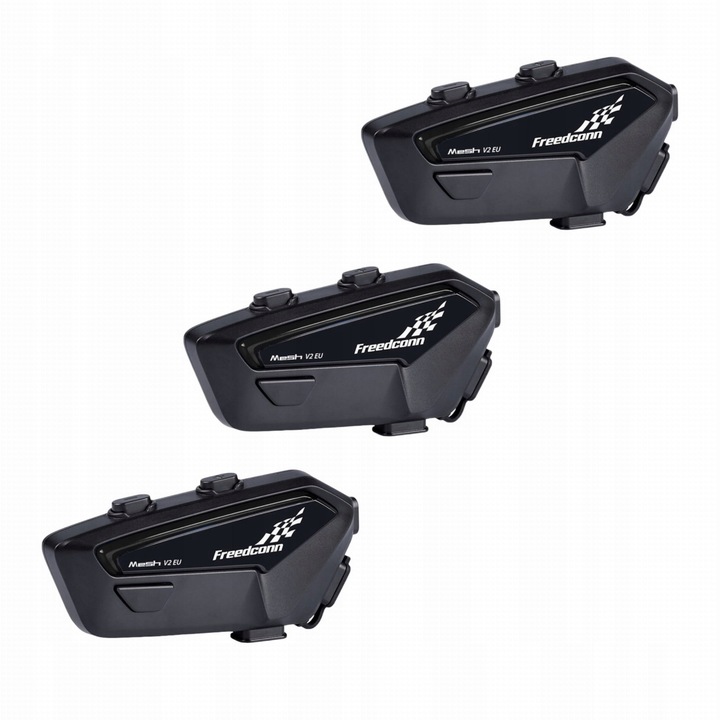 INTERKOM MOTOCYKLOWY FREEDCONN FX PRO V2 EU TRYB MESH 6 OSÓB DŹWIĘK HI-RES