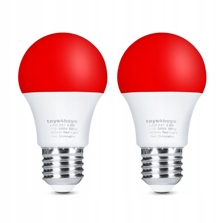 ŻARÓWKA LED E27 CZERWONA ŻARÓWKI LED OZDOBNA DEKORACYJNA ZDROWY SEN